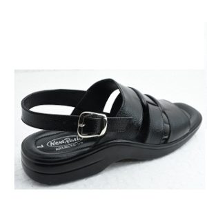 New Park Men’S Leather Sandals 08 Black