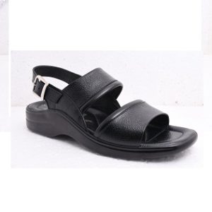 New Park Men’S Leather Sandals 28 Black